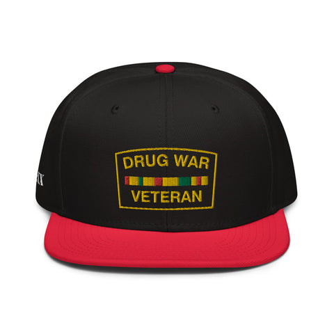 Drug War Veteran Snapback Red/ Black